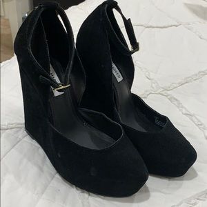 Steve Madden ankle strap wedges